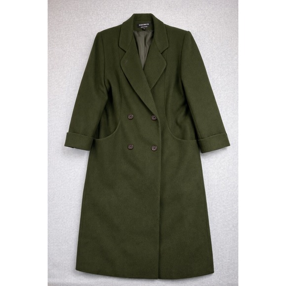 DONNYBROOK Jackets & Blazers - Donnybrook Wool Overcoat Double Breasted Women 16P Dark Green Classic Ukraine